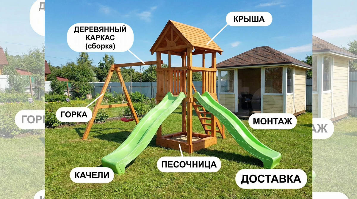Что входит в стоимость детской площадки для дачи